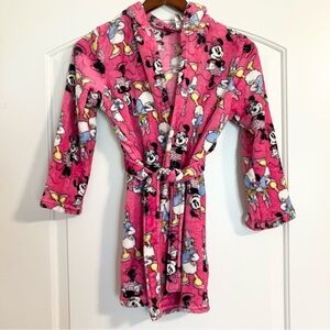 Disney Junior’s Minnie Mouse Daisy Duck Robe w/ Sash Pink Girl’s Sz M (8)
